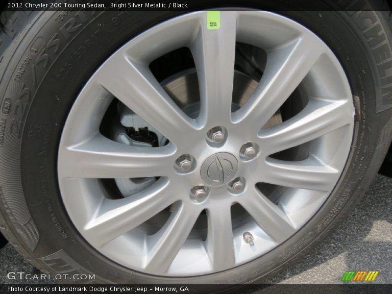 Bright Silver Metallic / Black 2012 Chrysler 200 Touring Sedan