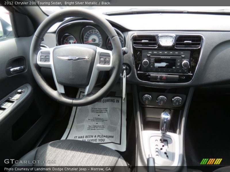 Bright Silver Metallic / Black 2012 Chrysler 200 Touring Sedan