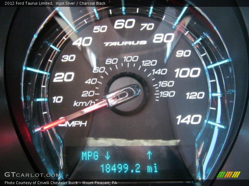 Ingot Silver / Charcoal Black 2012 Ford Taurus Limited