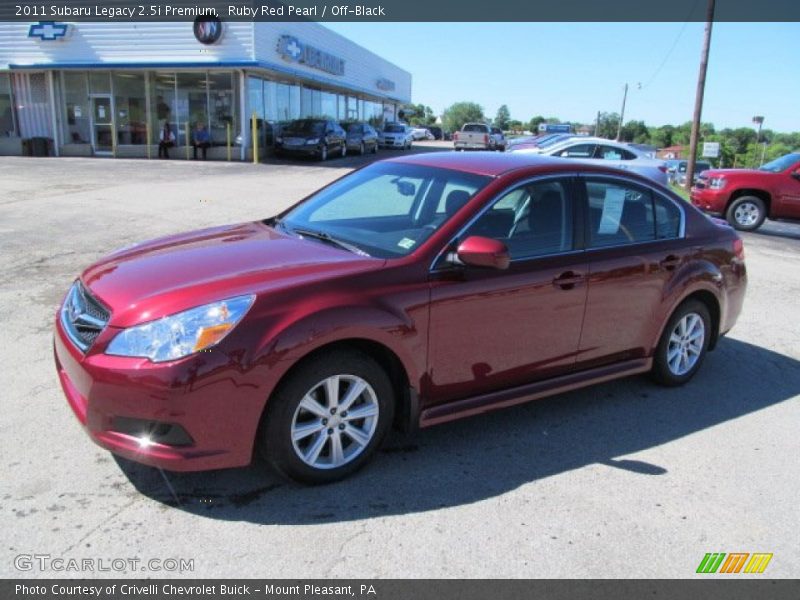 Ruby Red Pearl / Off-Black 2011 Subaru Legacy 2.5i Premium