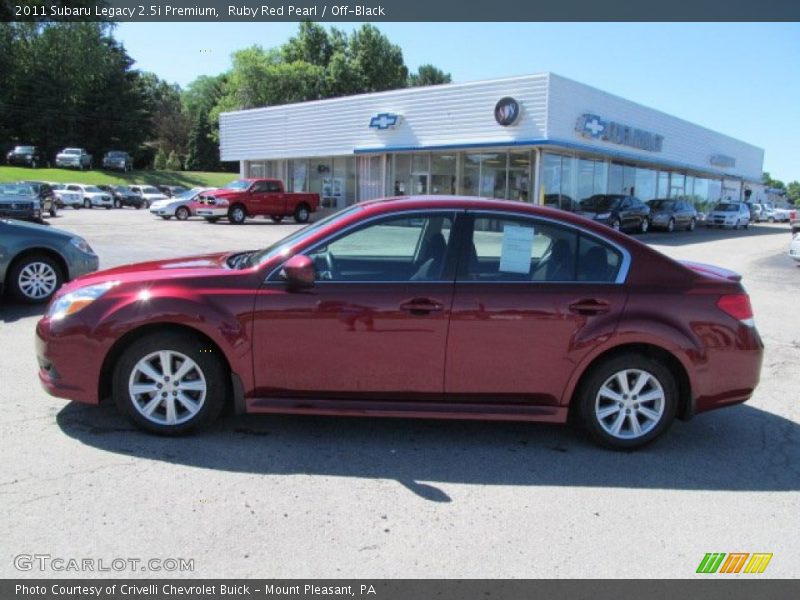 Ruby Red Pearl / Off-Black 2011 Subaru Legacy 2.5i Premium