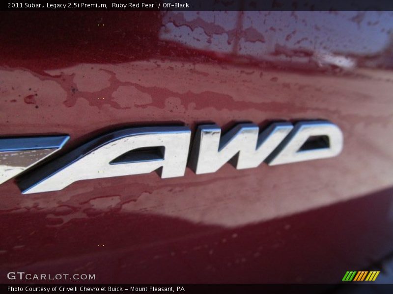 Ruby Red Pearl / Off-Black 2011 Subaru Legacy 2.5i Premium