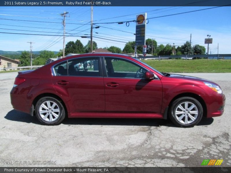 Ruby Red Pearl / Off-Black 2011 Subaru Legacy 2.5i Premium