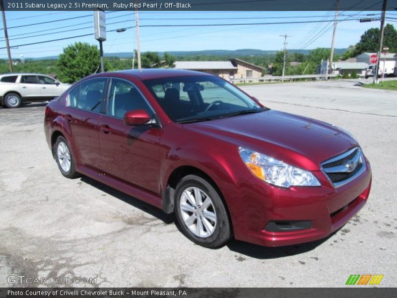 Ruby Red Pearl / Off-Black 2011 Subaru Legacy 2.5i Premium