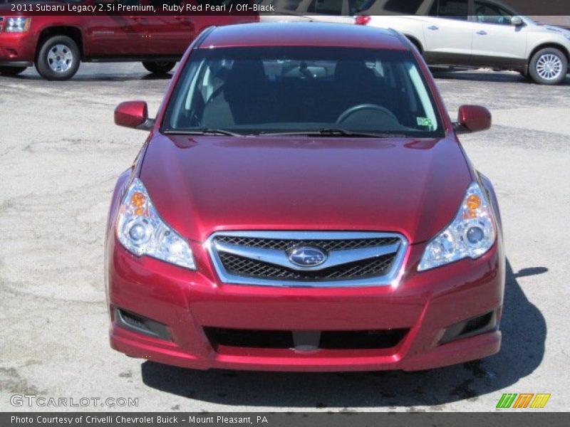 Ruby Red Pearl / Off-Black 2011 Subaru Legacy 2.5i Premium