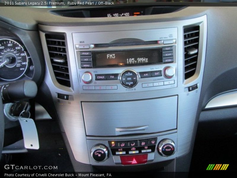 Ruby Red Pearl / Off-Black 2011 Subaru Legacy 2.5i Premium