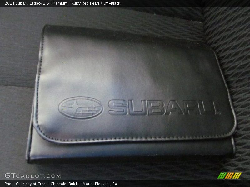 Ruby Red Pearl / Off-Black 2011 Subaru Legacy 2.5i Premium