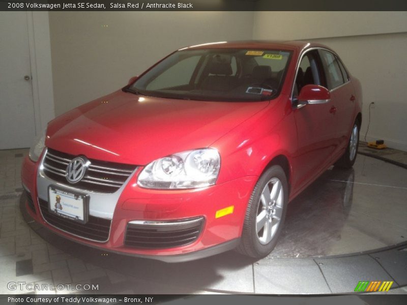 Salsa Red / Anthracite Black 2008 Volkswagen Jetta SE Sedan