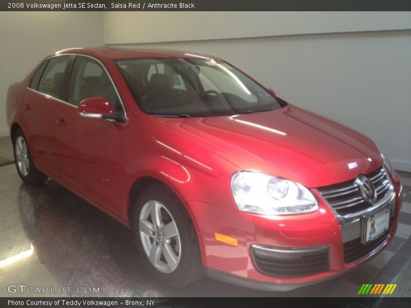 Salsa Red / Anthracite Black 2008 Volkswagen Jetta SE Sedan