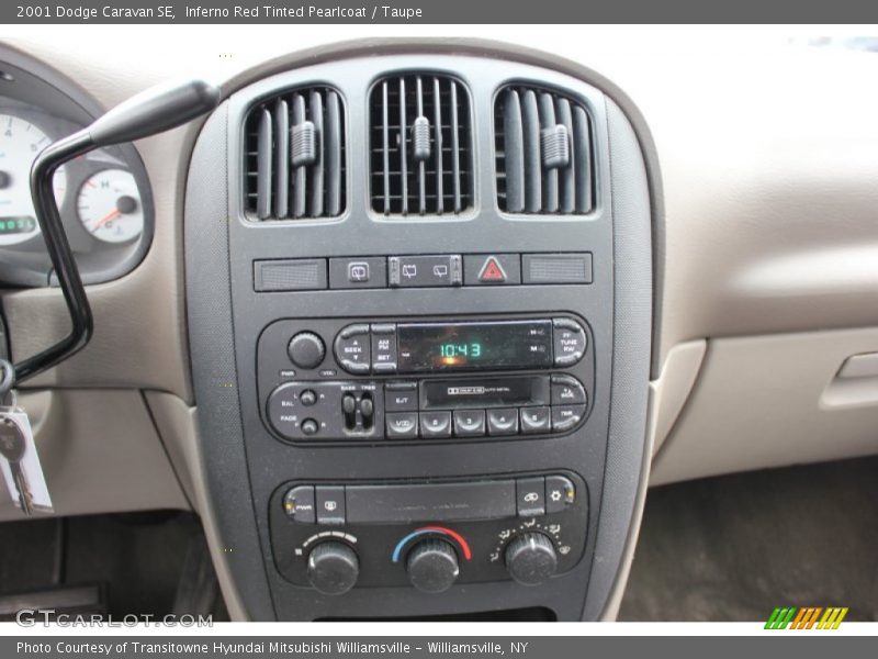 Inferno Red Tinted Pearlcoat / Taupe 2001 Dodge Caravan SE