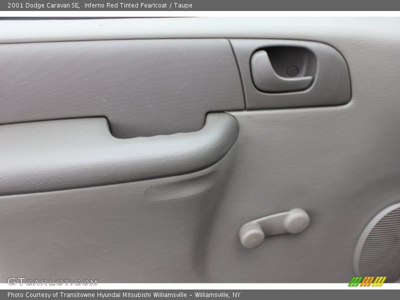 Inferno Red Tinted Pearlcoat / Taupe 2001 Dodge Caravan SE