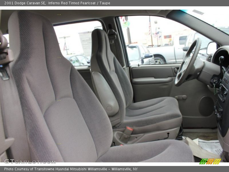 Inferno Red Tinted Pearlcoat / Taupe 2001 Dodge Caravan SE