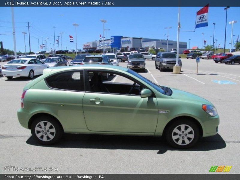 Apple Green Metallic / Black 2011 Hyundai Accent GL 3 Door