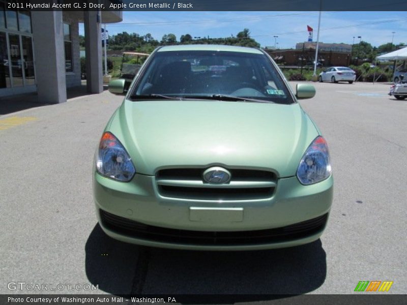 Apple Green Metallic / Black 2011 Hyundai Accent GL 3 Door
