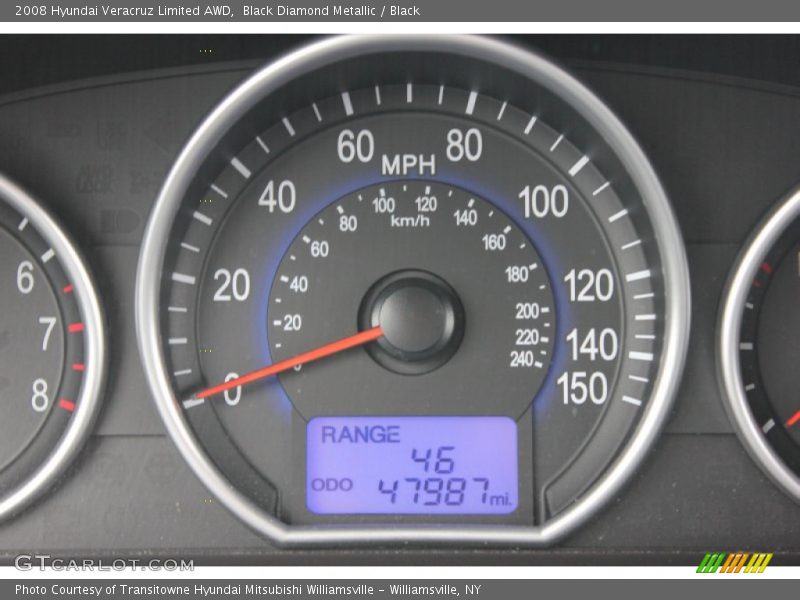 Black Diamond Metallic / Black 2008 Hyundai Veracruz Limited AWD