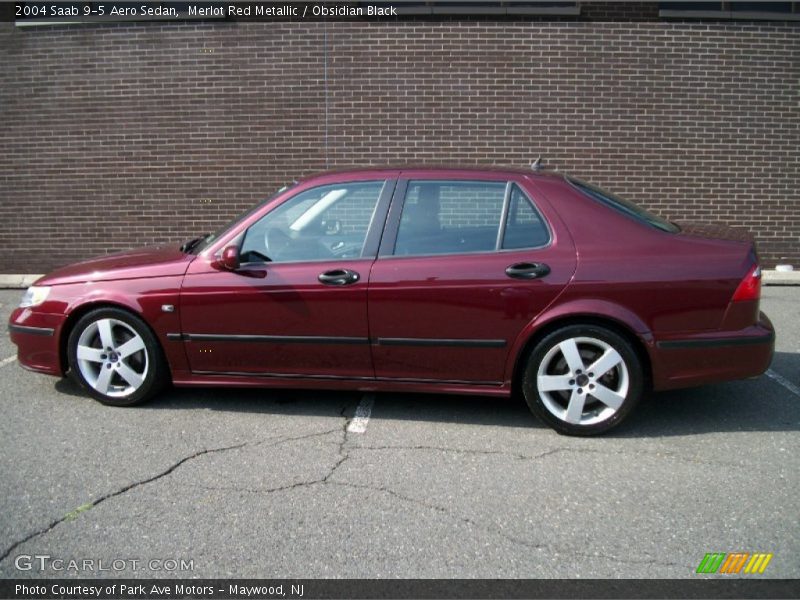 Merlot Red Metallic / Obsidian Black 2004 Saab 9-5 Aero Sedan