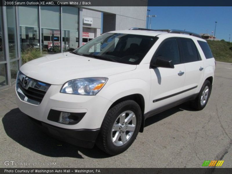 Cream White / Black 2008 Saturn Outlook XE AWD
