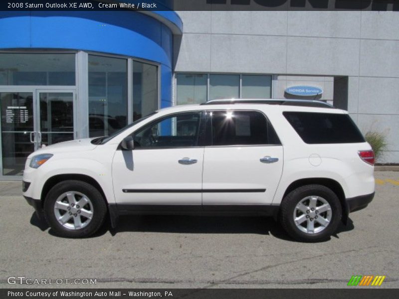 Cream White / Black 2008 Saturn Outlook XE AWD