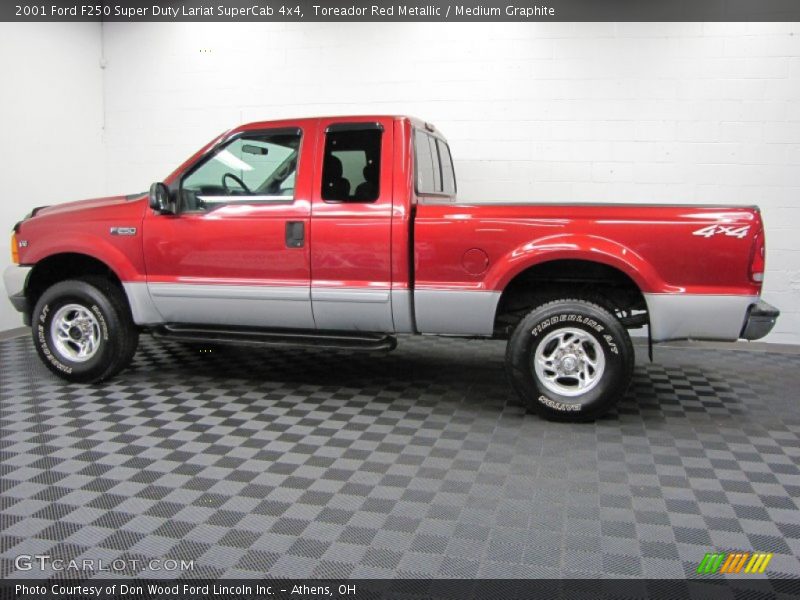 Toreador Red Metallic / Medium Graphite 2001 Ford F250 Super Duty Lariat SuperCab 4x4