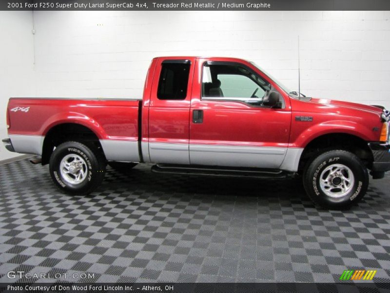 Toreador Red Metallic / Medium Graphite 2001 Ford F250 Super Duty Lariat SuperCab 4x4