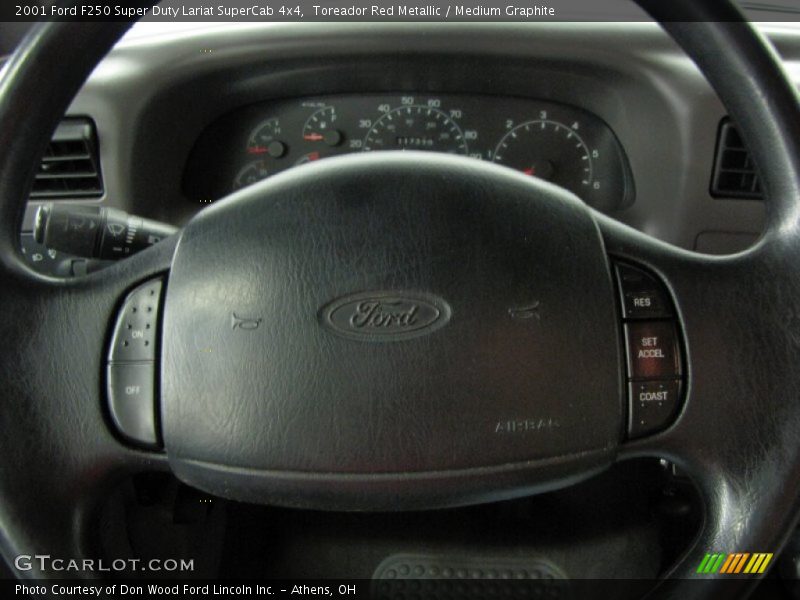 Toreador Red Metallic / Medium Graphite 2001 Ford F250 Super Duty Lariat SuperCab 4x4