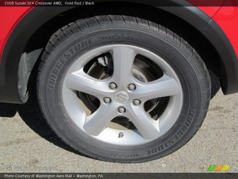 Vivid Red / Black 2008 Suzuki SX4 Crossover AWD