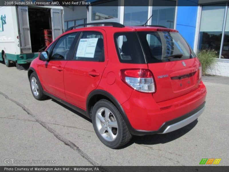 Vivid Red / Black 2008 Suzuki SX4 Crossover AWD