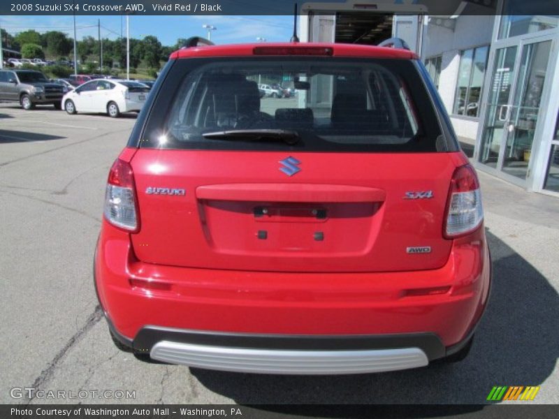 Vivid Red / Black 2008 Suzuki SX4 Crossover AWD