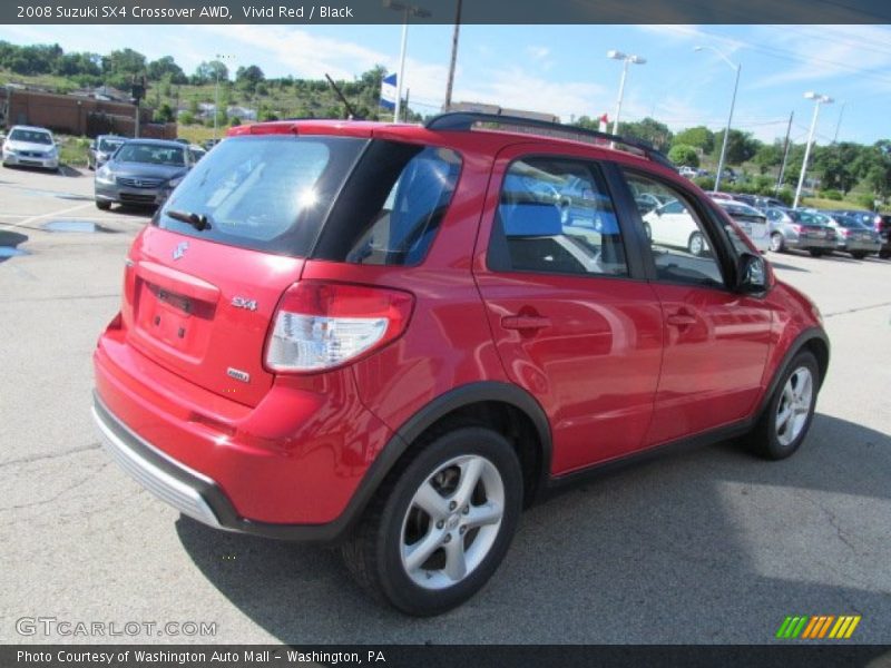 Vivid Red / Black 2008 Suzuki SX4 Crossover AWD