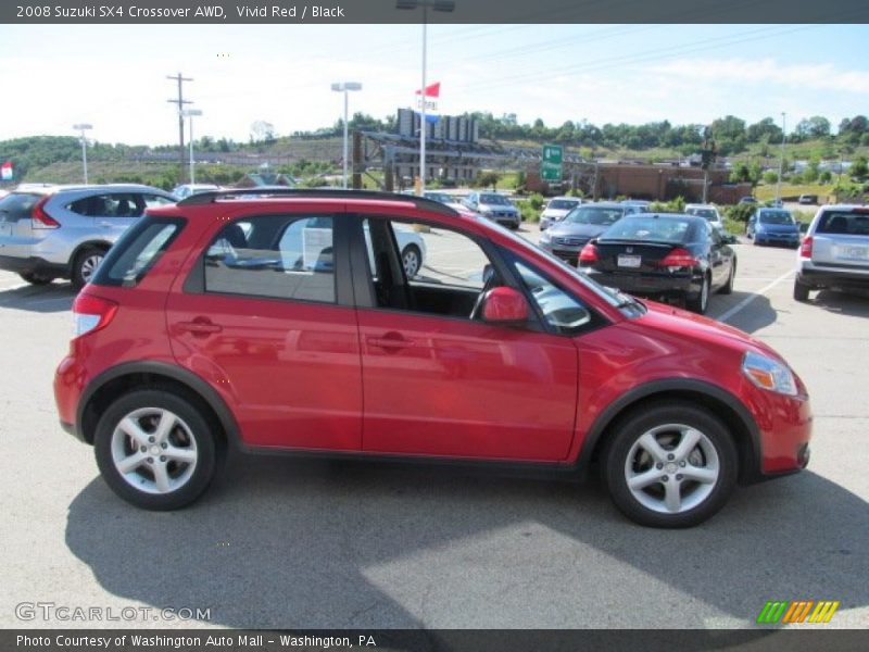 Vivid Red / Black 2008 Suzuki SX4 Crossover AWD