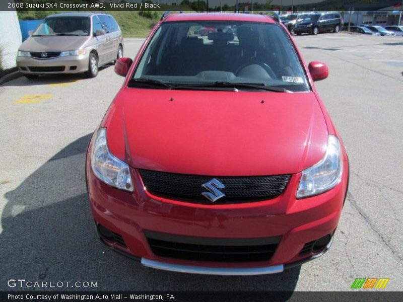 Vivid Red / Black 2008 Suzuki SX4 Crossover AWD