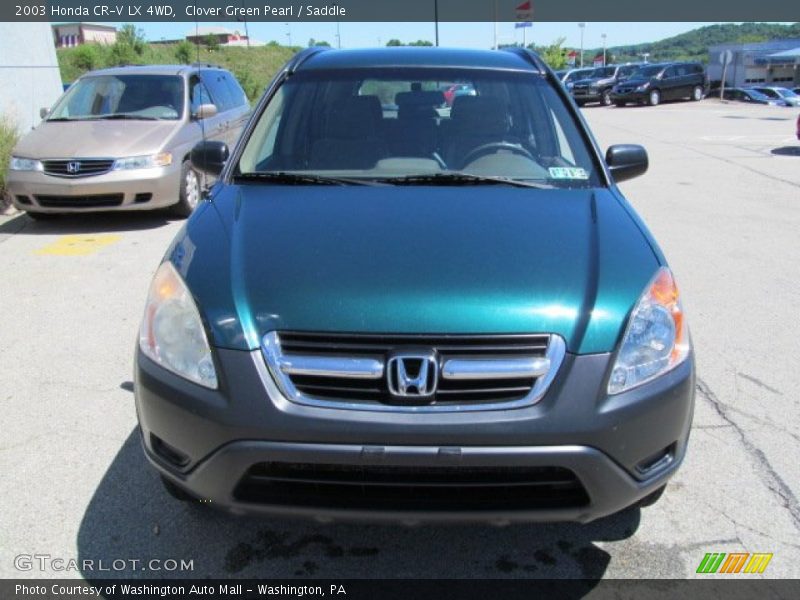 Clover Green Pearl / Saddle 2003 Honda CR-V LX 4WD