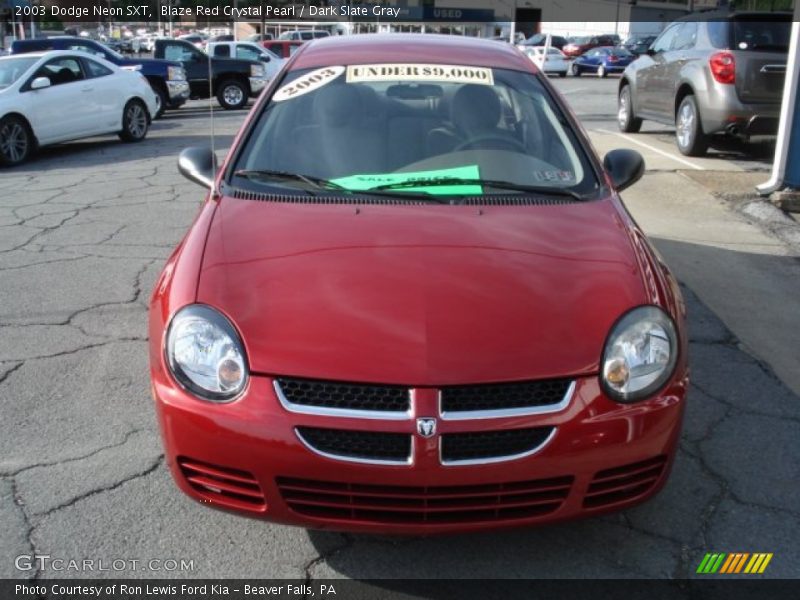 Blaze Red Crystal Pearl / Dark Slate Gray 2003 Dodge Neon SXT