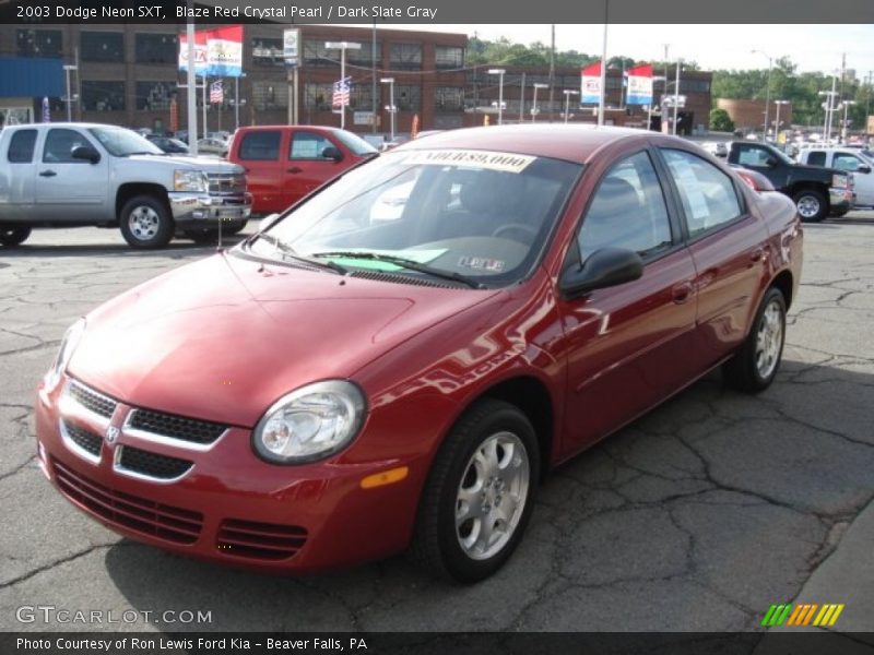 Blaze Red Crystal Pearl / Dark Slate Gray 2003 Dodge Neon SXT
