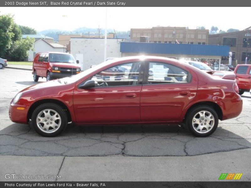 Blaze Red Crystal Pearl / Dark Slate Gray 2003 Dodge Neon SXT
