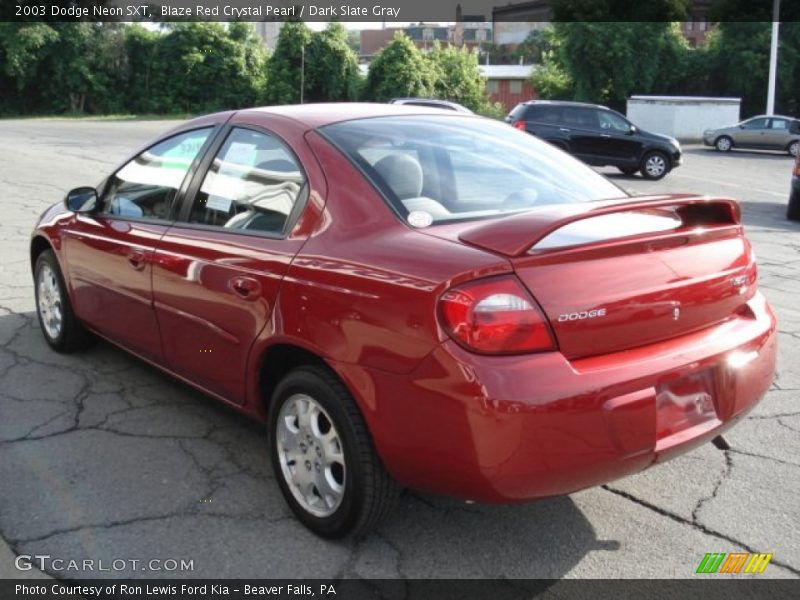 Blaze Red Crystal Pearl / Dark Slate Gray 2003 Dodge Neon SXT