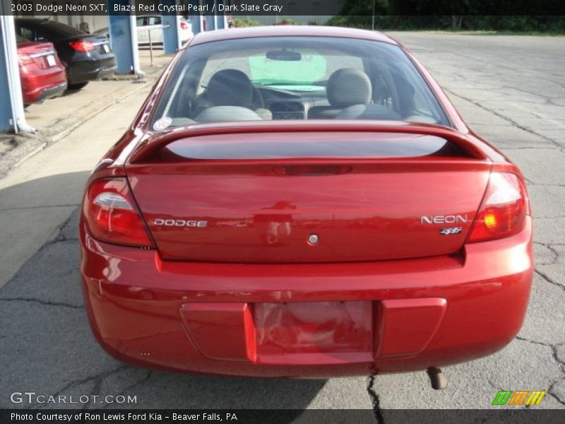 Blaze Red Crystal Pearl / Dark Slate Gray 2003 Dodge Neon SXT
