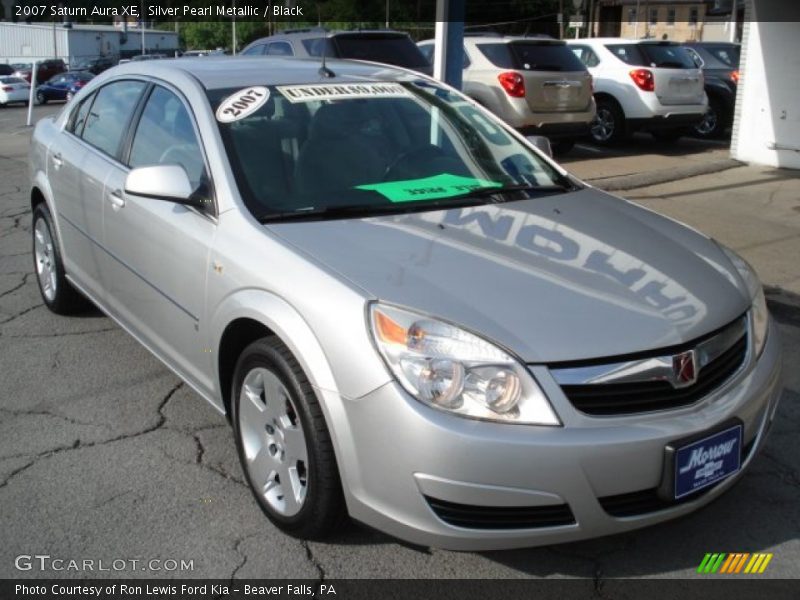 Silver Pearl Metallic / Black 2007 Saturn Aura XE