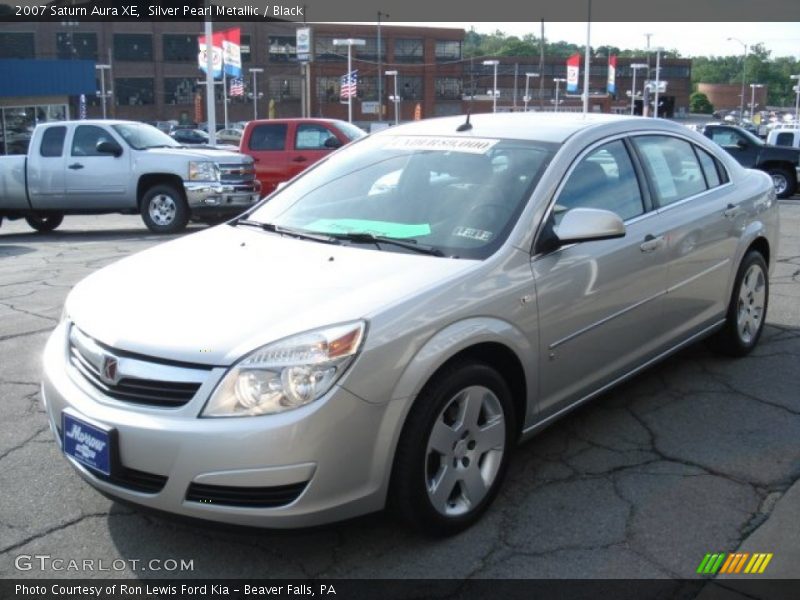 Silver Pearl Metallic / Black 2007 Saturn Aura XE
