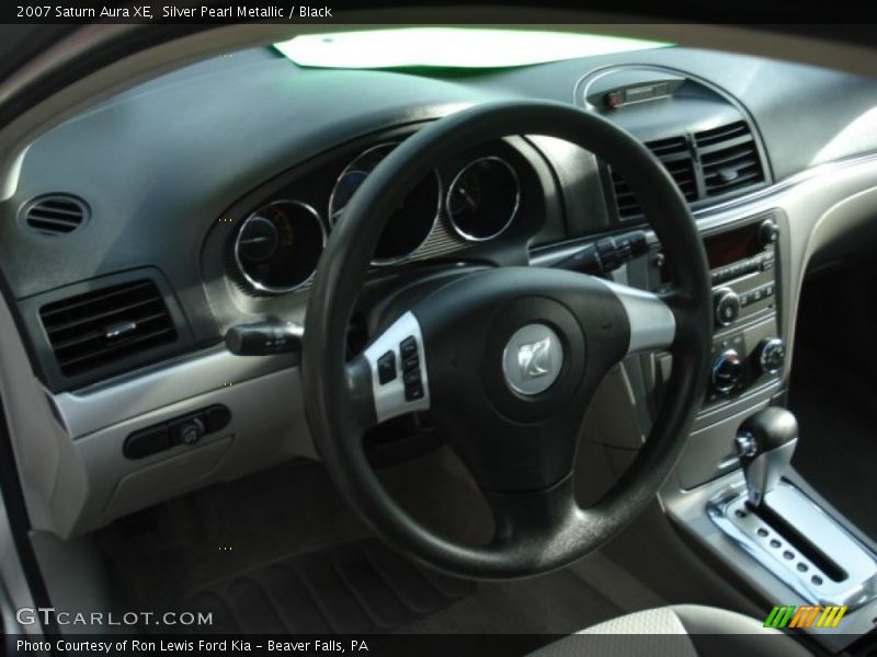 Silver Pearl Metallic / Black 2007 Saturn Aura XE
