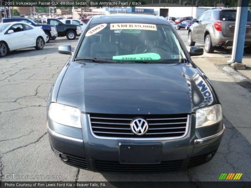Blue Anthracite Pearl / Black 2003 Volkswagen Passat GLX 4Motion Sedan