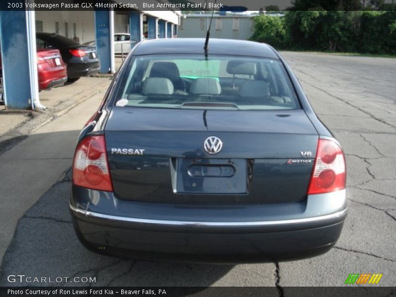 Blue Anthracite Pearl / Black 2003 Volkswagen Passat GLX 4Motion Sedan