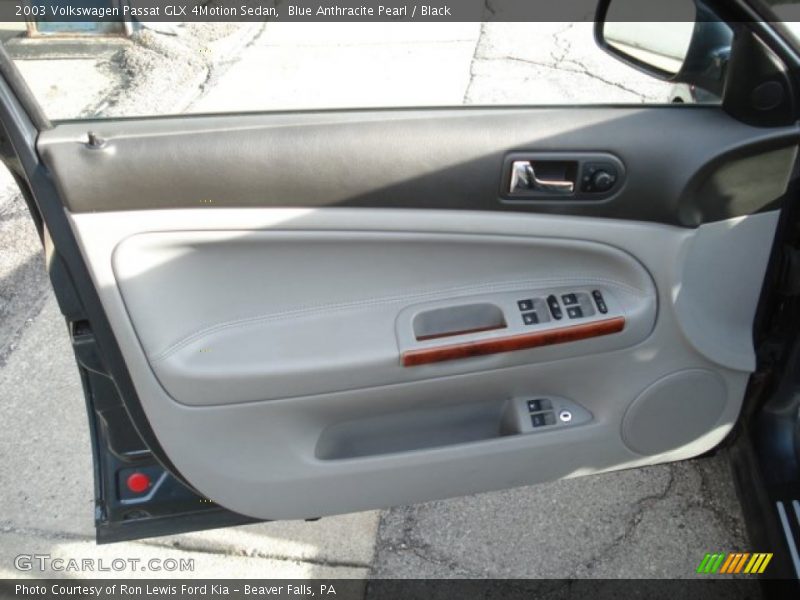 Blue Anthracite Pearl / Black 2003 Volkswagen Passat GLX 4Motion Sedan