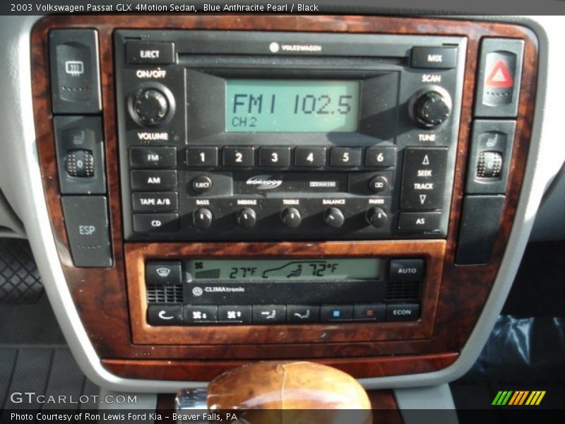 Blue Anthracite Pearl / Black 2003 Volkswagen Passat GLX 4Motion Sedan