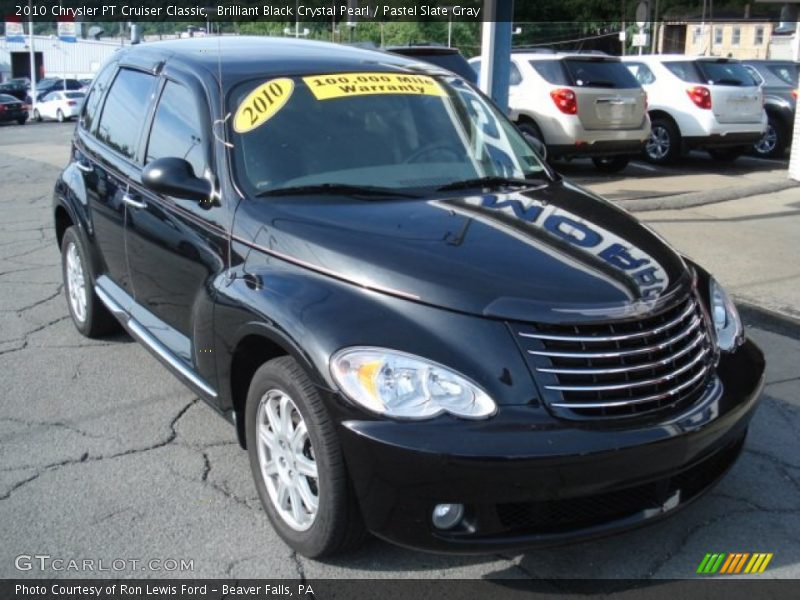 Brilliant Black Crystal Pearl / Pastel Slate Gray 2010 Chrysler PT Cruiser Classic