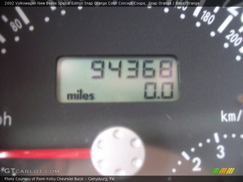 Snap Orange / Black/Orange 2002 Volkswagen New Beetle Special Edition Snap Orange Color Concept Coupe