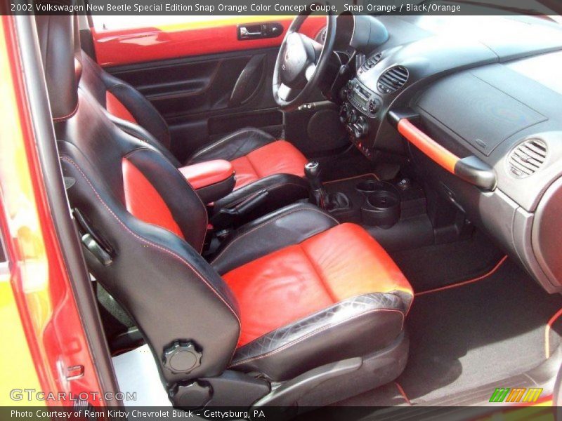 Snap Orange / Black/Orange 2002 Volkswagen New Beetle Special Edition Snap Orange Color Concept Coupe