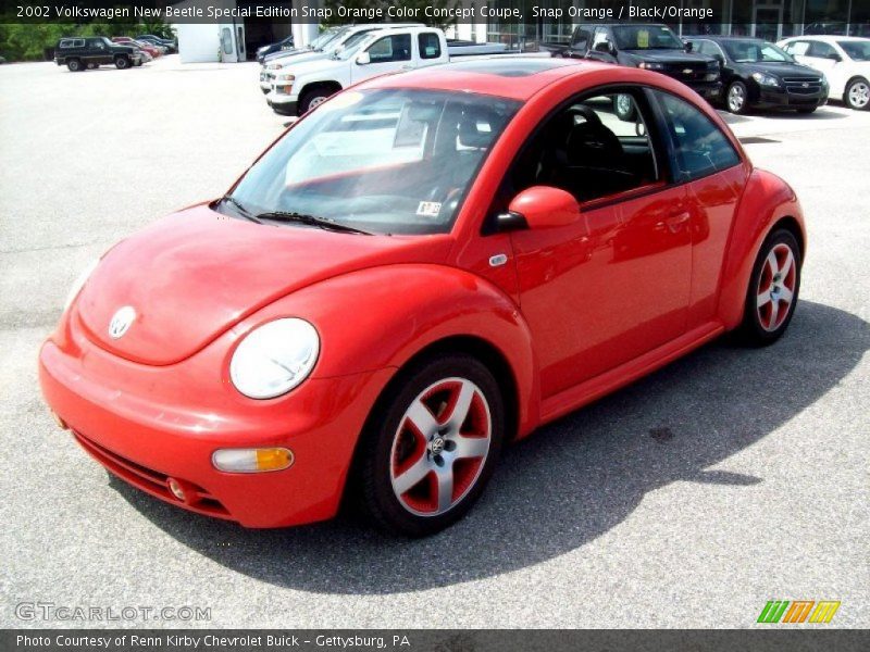 Snap Orange / Black/Orange 2002 Volkswagen New Beetle Special Edition Snap Orange Color Concept Coupe