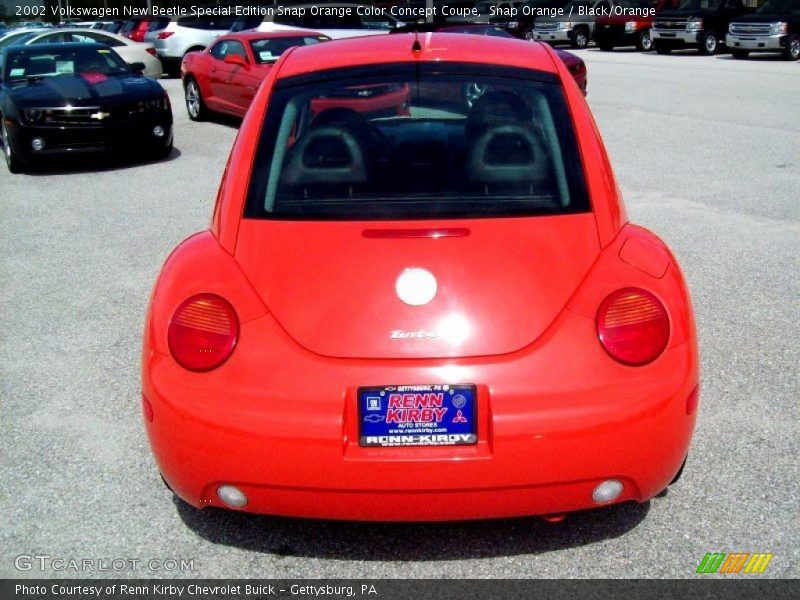 Snap Orange / Black/Orange 2002 Volkswagen New Beetle Special Edition Snap Orange Color Concept Coupe