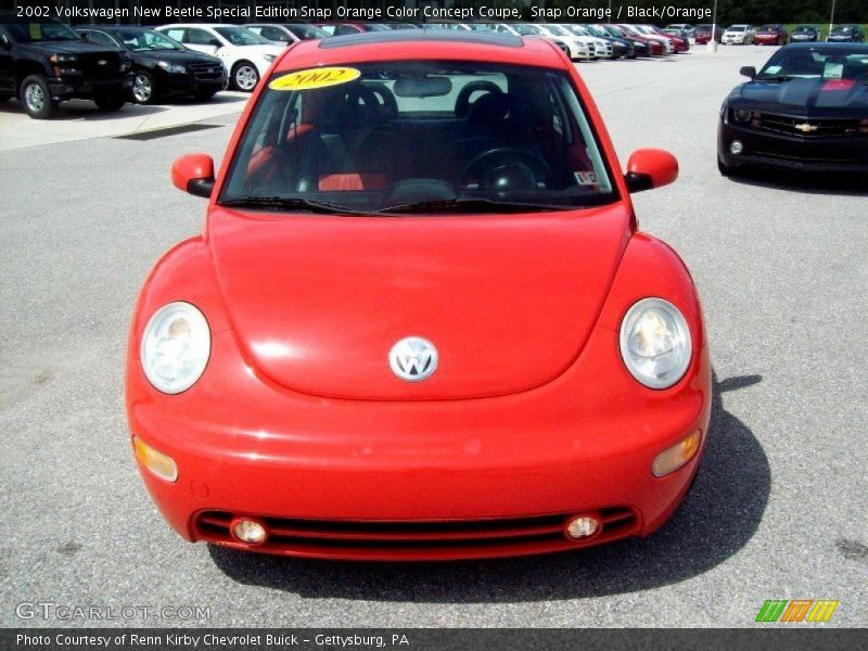 Snap Orange / Black/Orange 2002 Volkswagen New Beetle Special Edition Snap Orange Color Concept Coupe